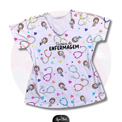 T-SHIRT PROFISSÃO TÉCNICA DE ENFERMAGEM VARIADA 04
