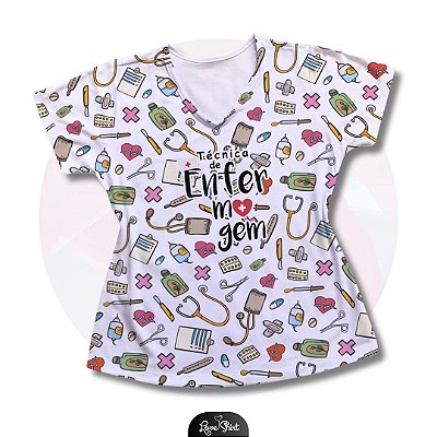 T-SHIRT PROFISSÃO TÉCNICA DE ENFERMAGEM VARIADA 02
