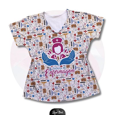 T-SHIRT PROFISSÃO TÉCNICA DE ENFERMAGEM VARIADA 01