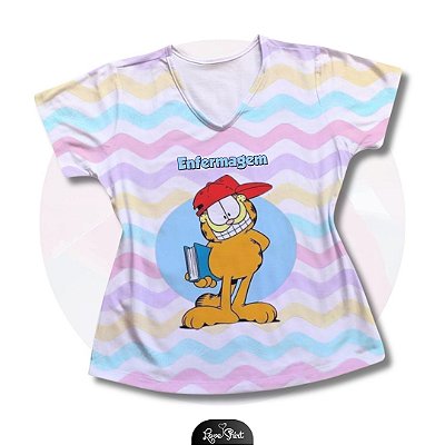 T-SHIRT PROFISSÃO ENFERMAGEM GARFIELD