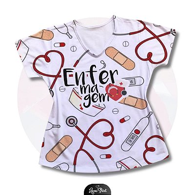 T-SHIRT PROFISSÃO ENFERMAGEM FD VARIADO 2