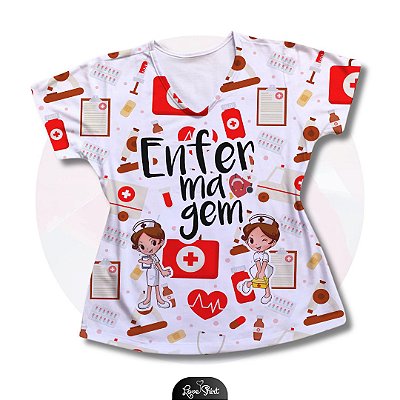 T-SHIRT PROFISSÃO ENFERMAGEM BONECAS FD VARIADO