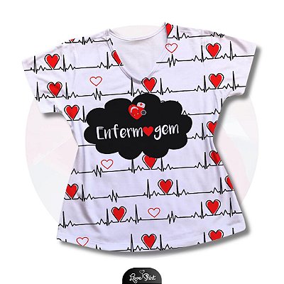 T-SHIRT PROFISSÃO ENFERMAGEM FD BATIMENTOS