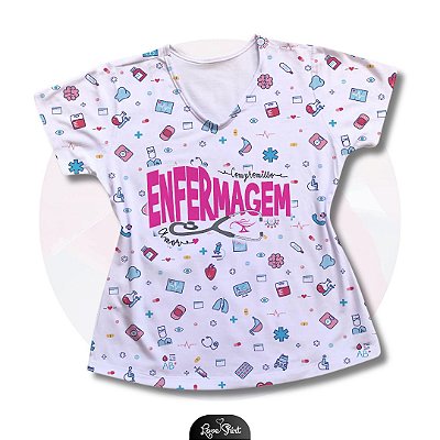 T-SHIRT PROFISSÃO ENFERMAGEM VARIADA