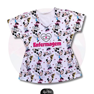 T-SHIRT PROFISSÃO ENFERMAGEM MINNIE TOTAL VARIADA