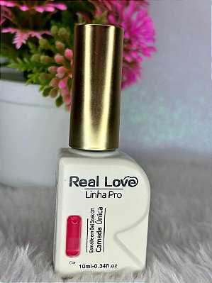Esmalte em Gel Soak Off Camada Única Linha Pro Real Love 10ml Cor 37