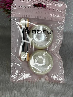 Kit Pó Cromado com Glitter Fino 2 cores Dafu