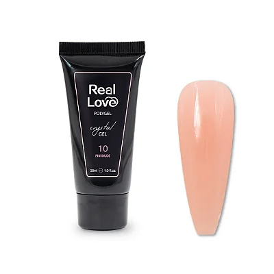 Polygel para Alongamento de Unhas Real Love 30ml Cor 10 Pink Nude