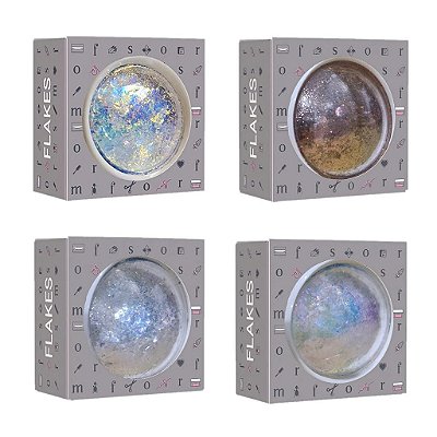 Flakes Forms Alta Pigmentação Ideal Para Decoração De Unhas