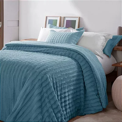 Edredom Dupla Face Com Sherpa Vison 2,20 X 2,40