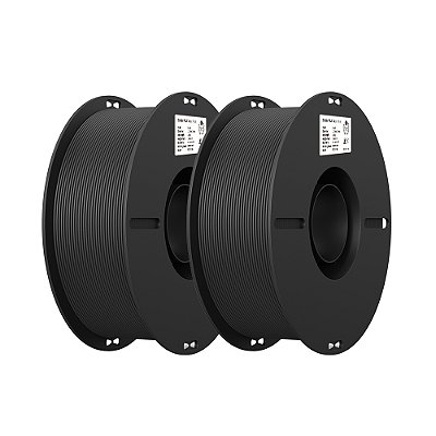 Filamento Creality para Impressoras 3D, 1,75mm, Ender PLA - Kit com 2Kgs - Preto + Preto