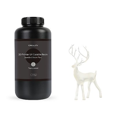 Resina Creality Standart Plus - Garrafa Plástica de 1kg - Transparente