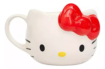 CANECA ORNAMENTO DECORATIVO HELLO KITTY LACINHO