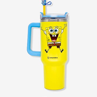 CANECAO TUMBLER C/PINGENTE 1,15LT BOB ESPONJA