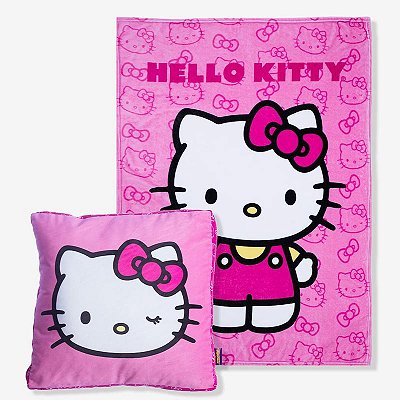 KIT ALMOFADA+MANTA HELLO KITTY