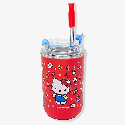 COPO NEO C/CANUDO 300ML HELLO KITTY