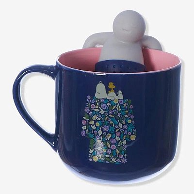 CANECA 350ML C/INFUSOR P/ CHA SNOOPY BLOOM