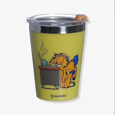 COPO VIAGEM SNAP 300ML GARFIELD AS MANHAS SAO TARDES