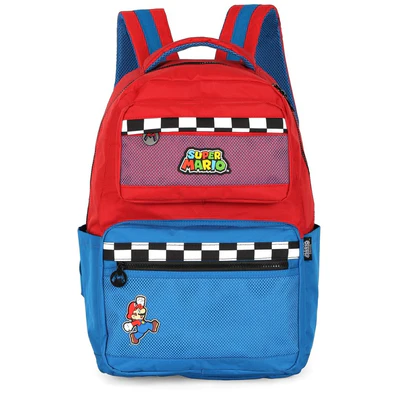 MOCHILA DE COSTAS MARIO BROS AZUL