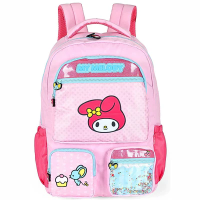 MOCHILA DE COSTAS AMIGOS DA HELLO KITTY ROSA