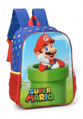 MOCHILA MARIO INFANTIL AZUL