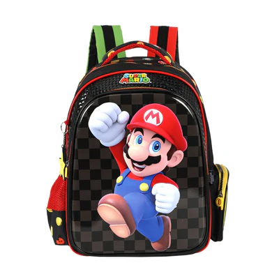 MOCHILA DE COSTAS MARIO BROS PRETO