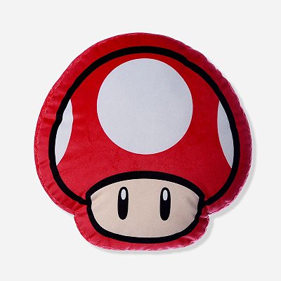 ALMOFADA FORMATO FIBRA UP MUSHROOM VERMELHA