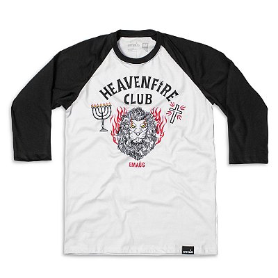 CAMISETA RAGLAN 3/4 HEAVEN FIRE (PRÉ VENDA)