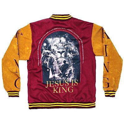 JAQUETA BOMBER JESUS IS KING (VINHO)