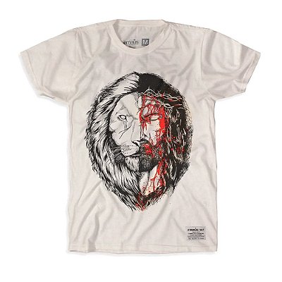 CAMISETA JESUS LEÃO (OFF WHITE)