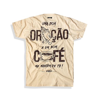 CAMISETA ORAÇÃO E CAFÉ (VANILLA)