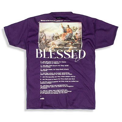 CAMISETA OVERSIZED BLESSED (ROXA)