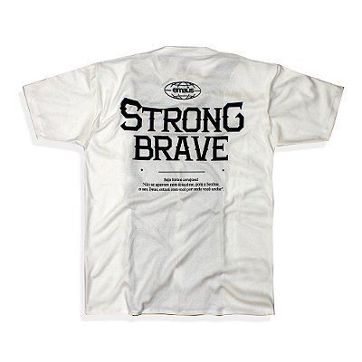 CAMISETA OVERSIZED STRONG AND BRAVE (OFF WHITE)