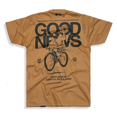 CAMISETA GOOD NEWS OCRE (DTG)