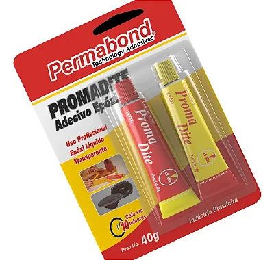 Cola Epóxi Promadite 10 Minutos Profissional e Domestico 40g Promabond