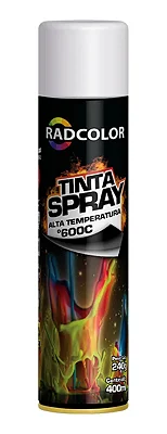 Spray Atutomotivo Branco Alta Temperatura 600ºC Radnaq 400ml