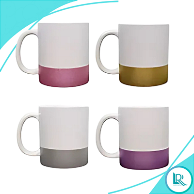Kit 6 Canecas Base Glitter P/ Sublimação