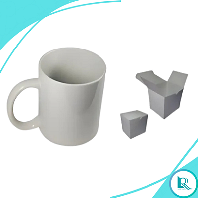 Kit Caneca Porcelana Branca P/ Sublimação 325ml 12un +caixinha