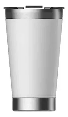 Copo Térmico 473ml Tampa/abridor De Cerveja Aço Inox Cor Branco