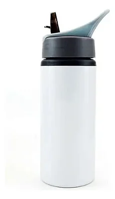 10 Squeezes de Alumínio 600ml Garrafa Branco - BICO NIKE