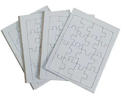 Quebra Cabeça Resinado P Sublimação 16 Peças 19x14cm - 30 UNIDADES
