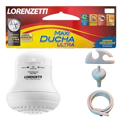Chuveiro Maxi Ducha Ultra 3T Branco 220V 5500W Lorenzetti