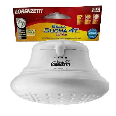 Chuveiro Bella Ducha Ultra 4T Branco 220v 6800w Lorenzetti