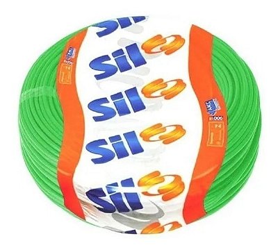 Fio Cabo Flexível 2,5MM Verde 750V Rolo 100 Metros Sil