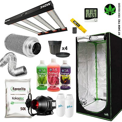Kit de Cultivo Indoor 240W PRO — 100x100x200
