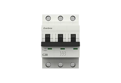 Disjuntor TRI 20A Curva C 3KA Enerbras