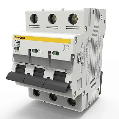 Disjuntor TRI 10A Curva C 3KA Enerbras