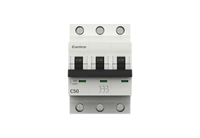 Disjuntor TRI 50A Curva C 3KA Enerbras