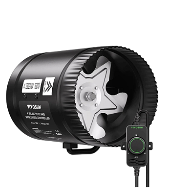 Exaustor Inline Booster Vivosun com Controle de Velocidade - 110v [100mm/150mm/200mm]