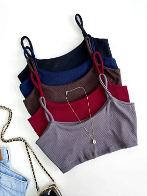 Cropped em Ribana Alça Fina